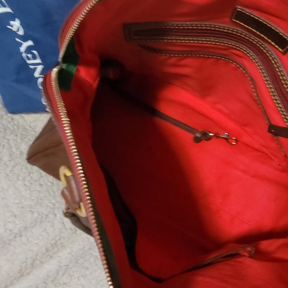 Dooney & Bourke Chestnut Leather Satchel - Picture 4 of 6